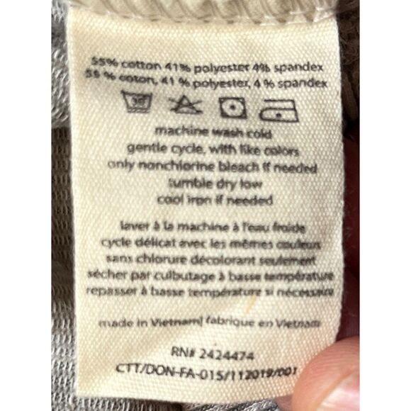 NWT DONNI. Gray Stripe Soft Ribbed Cardigan Sweater Pullover Women's One Size - Picture 6 of 11